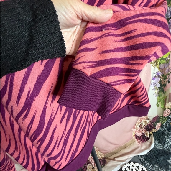 Pink and Purple Zebra Print Hoodie b Just Be Size 2X NWOT - Picture 5 of 7